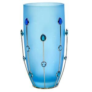 Swarovski Yasmine Hurel 2005 Jewels Capri Blue Vase Aquamarine/Blue Zircon-Rare